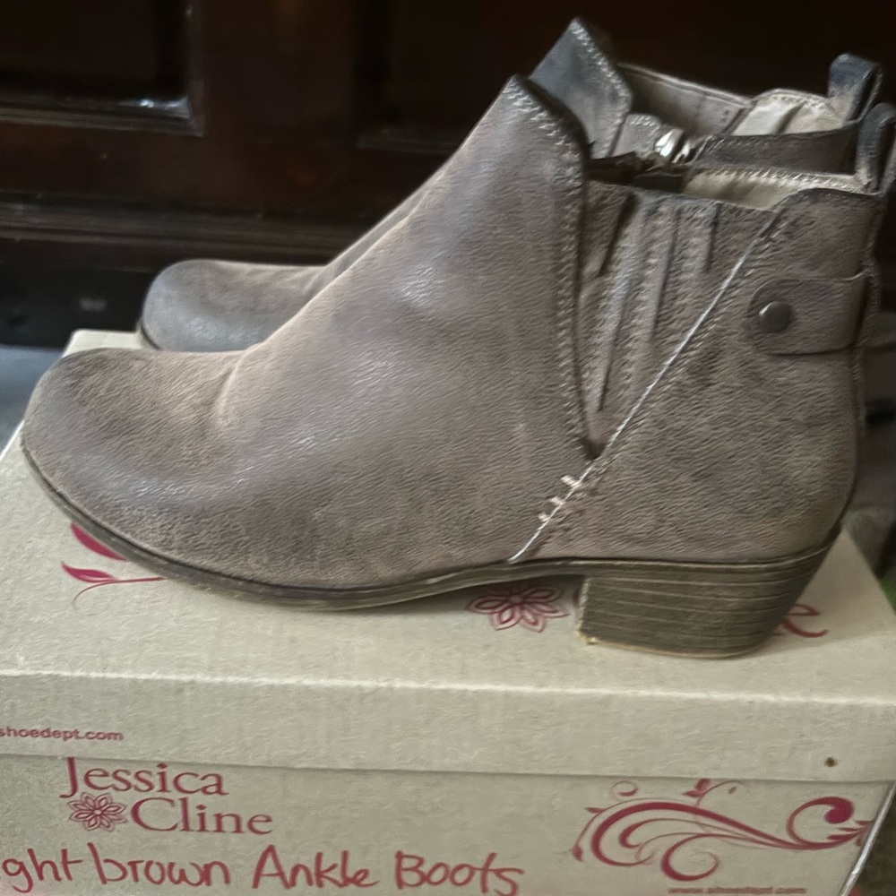 Gray Ankle Boots